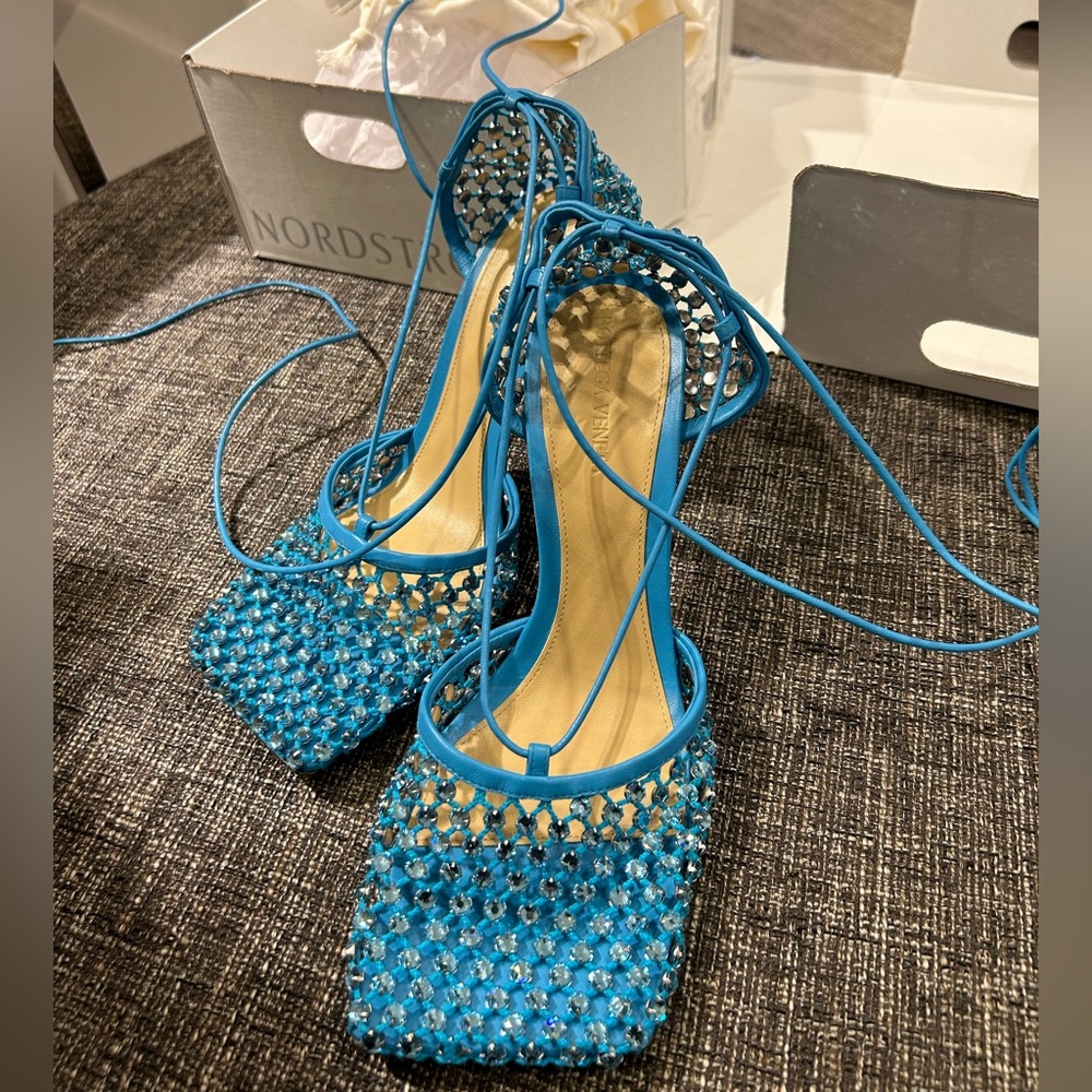 Authentic New Bottega Veneta Rhinestone Heels. Size 41